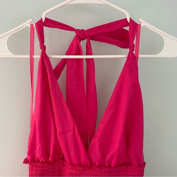 B Darlin Juniors Cotton Halter Smocked-Waist Tiered Dress pink 11/12 NWT - Picture 8 of 15